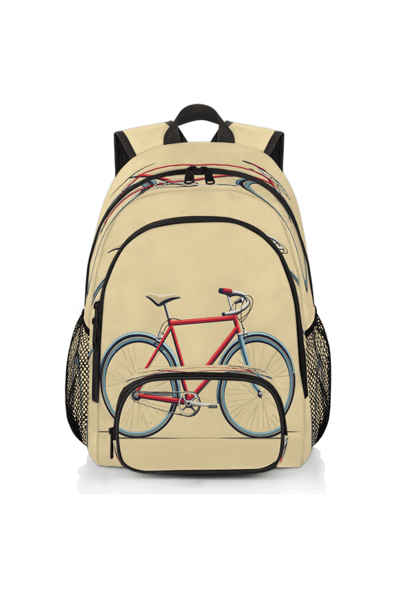 Bicycle Laptop Backpack for Women Men, 18.3 Inch Work Computer Backpacks Vintage Large Nurse Bag Waterproof Casual Daypack for Travel