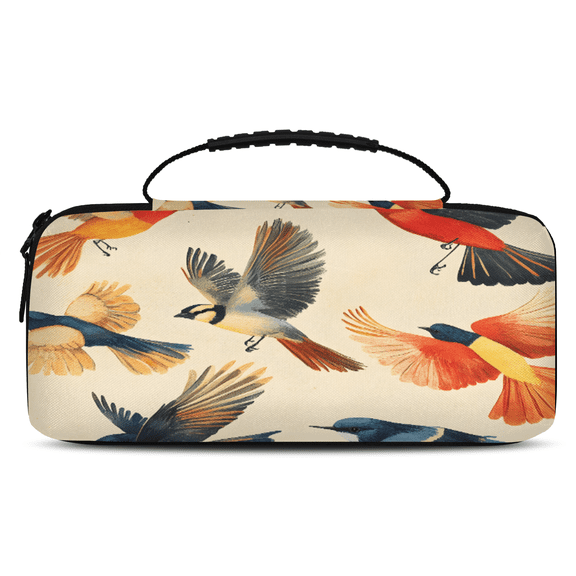 Herdesigns Bird Carry Case Compatible with Nintendo Switch OLED Model 2021/Switch 2017, Funny Protective Travel Switch Carrying Case with 20 Game Card Slots for Switch Console & Accessories