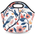 thumbnail image 1 of Herdesigns Bird Neoprene Lunch Bag, Birds on Tree Insulated Lunch Box for Women Men Washable Lunch Tote Soft Lunch Container With Zipper for Work Picnic Travel, 1 of 7