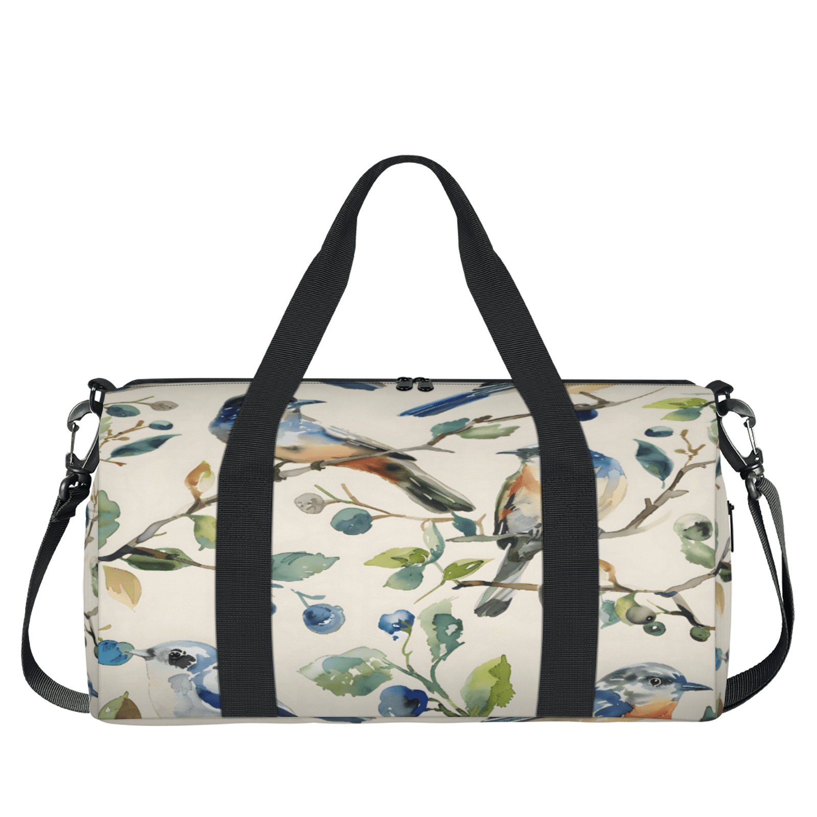 Herdesigns Bird Vintage Travel Duffle Bag Sports Yoga Weekender Overnight Carry on Workout Bags Lightweight Waterproof Gym Tote Bag for Women