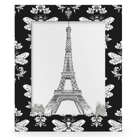 Herdesigns Black Bee 8x10 Picture Frame, Wood Photo Frame for Wall & Tabletop, Vertical & Horizontal Display Home Decor