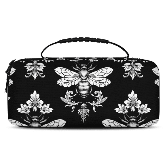 Herdesigns Black Bee Carrying Case for Nintendo Switch 2 with 20 Game Card Slots, Portable Travel Carry Case for Accessories and Console