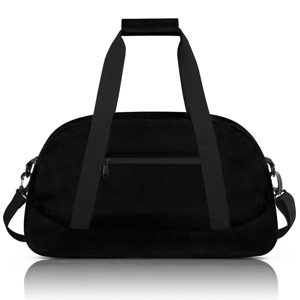 Herdesigns Black Sports Duffle Bag for Women & Men, Gym Bag Dance Bag Overnight Bag Carry On Weekender Travel Bag