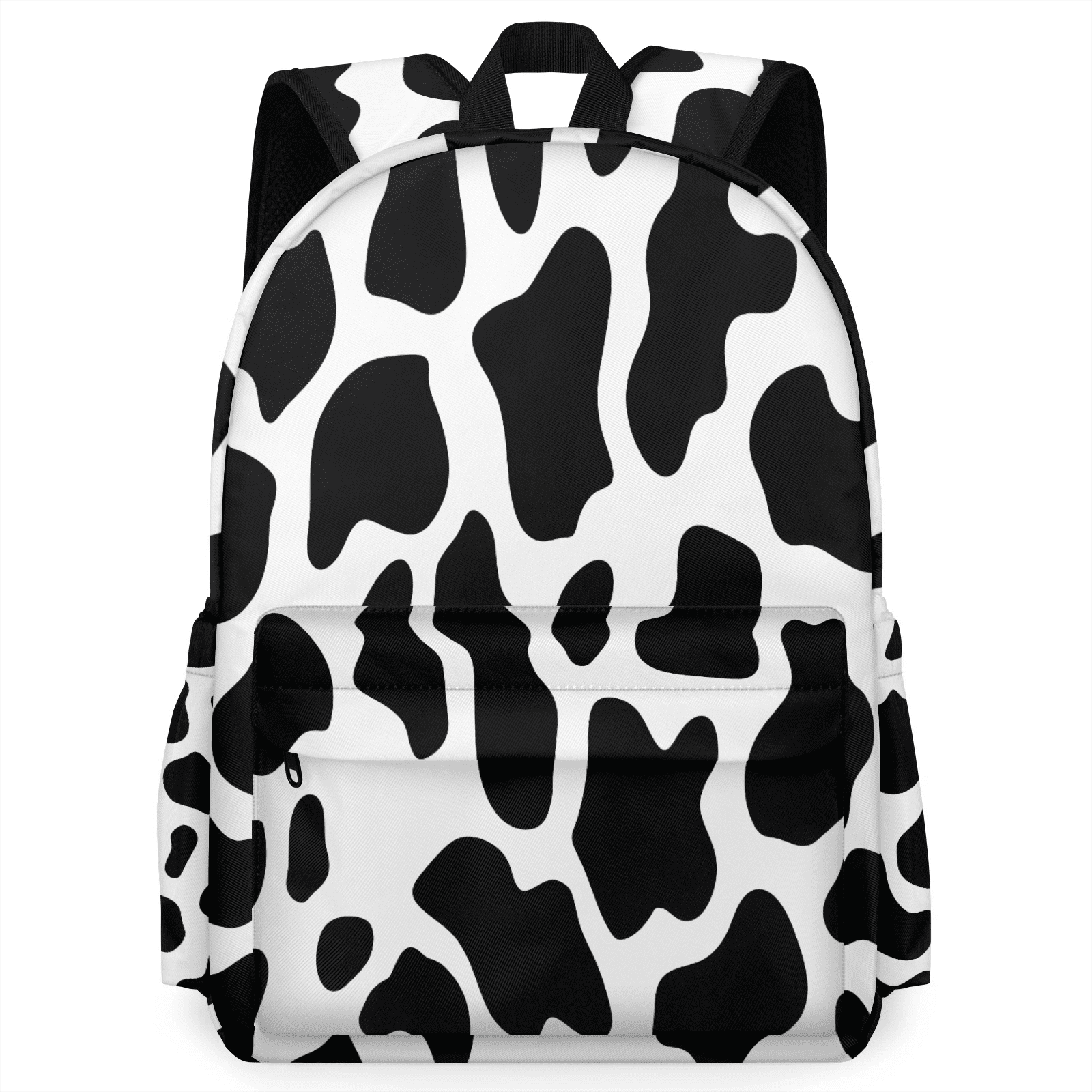 Herdesigns Black White Backpack for Men Women, Lightweight Laptop Backpack 16.3 Inch Fun Cow Print Farm Animal Casual Daypack for Travel Work Commuter