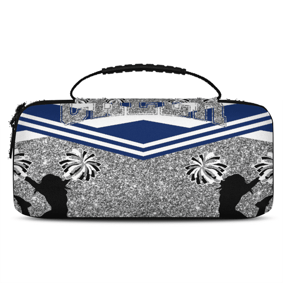 Herdesigns Blue Cheerleading Carrying Case for Nintendo Switch OLED Model 2021 & Switch 2017 with 20 Game Card Slots, Portable Travel Carry Case for Accessories and Console