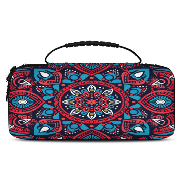 Herdesigns Bohemian Mandala Carry Case Compatible for Nintendo Switch OLED Model 2021/Switch 2017, Protective Travel Switch Carrying Case with 20 Game Card Slots for Switch Console & Accessories