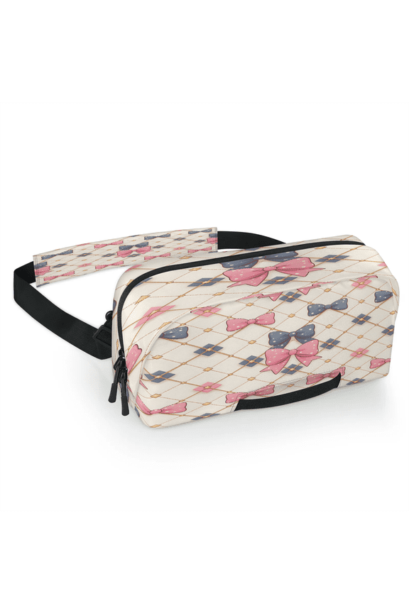 Boho Bow Carrying Case Bag for Gaming Console, Waterproof Travel Crossbody Sling Bag Compatible with Nintendo Switch 2, Adjustable Shoulder Strap Chest Bag,