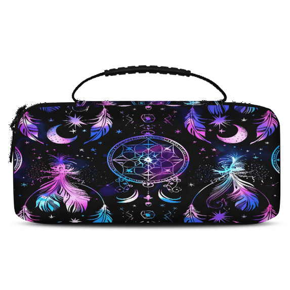 Herdesigns Boho Dreamcathcer Carry Case Compatible for Nintendo Switch OLED Model 2021/Switch 2017, Protective Travel Switch Carrying Case with 20 Game Card Slots for Switch Console & Accessories