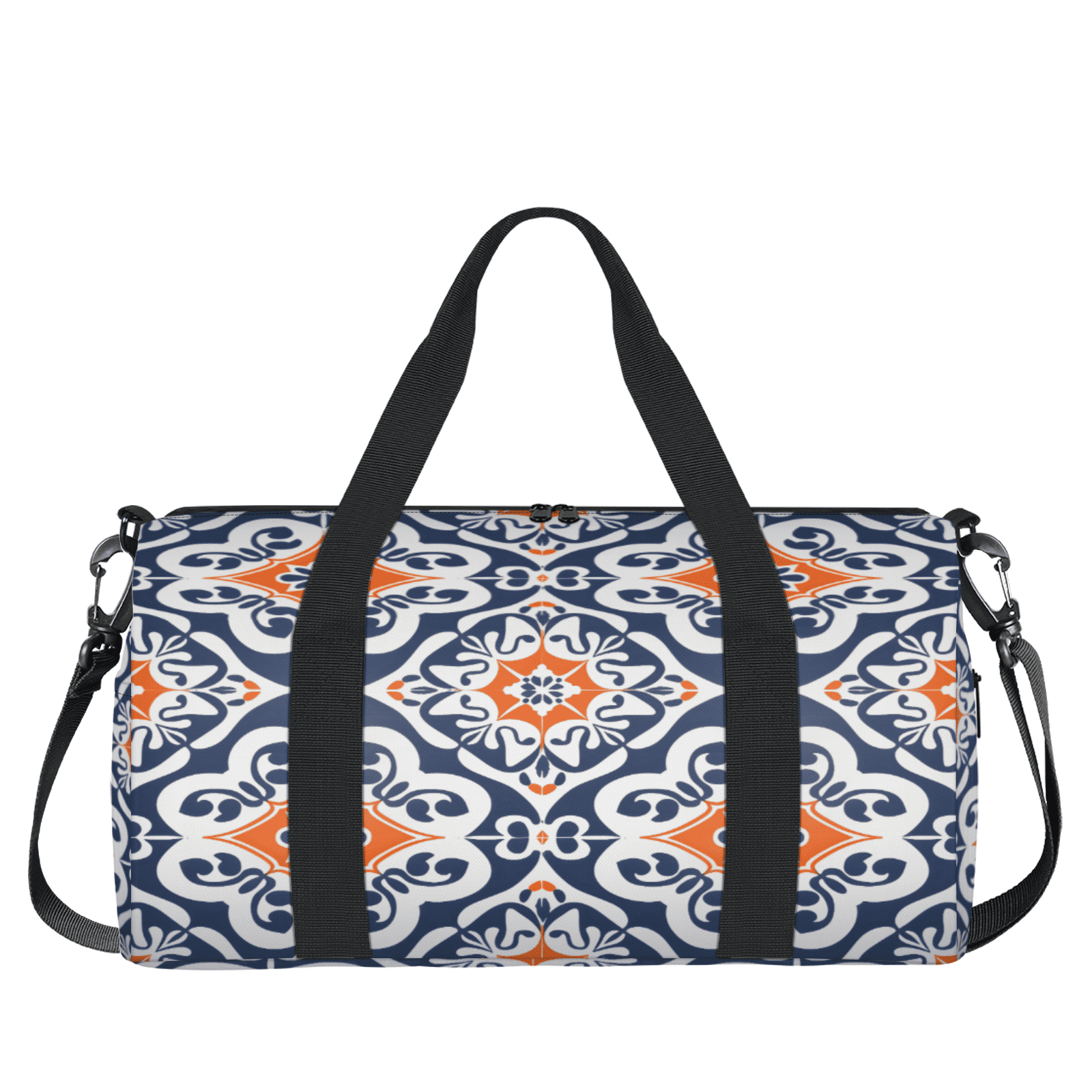 Herdesigns Boho Mexican Tile Travel Duffle Bag Sports Yoga Weekender Overnight Carry on Workout Bags Lightweight Waterproof Gym Tote Bag for Women