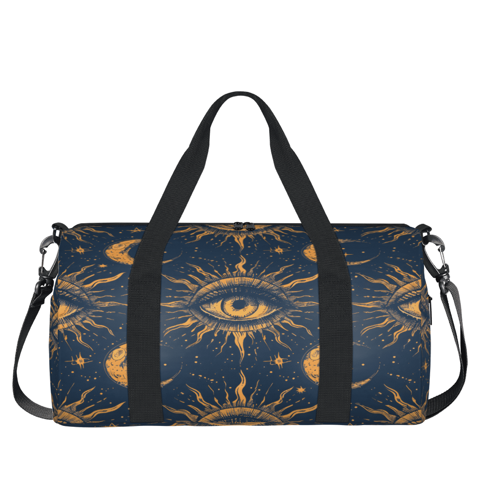 Herdesigns Boho Moon Travel Duffle Bag Sports Yoga Weekender Overnight Carry on Workout Bags Lightweight Waterproof Gym Tote Bag for Women