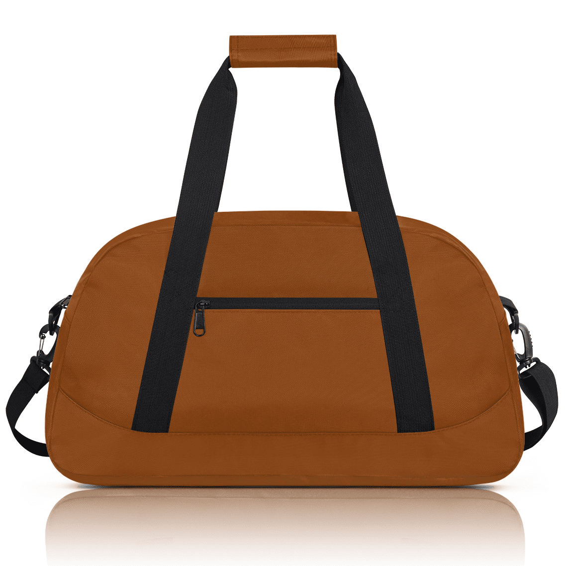 Herdesigns Brown Sports Duffle Bag for Women & Men, Gym Bag Dance Bag Overnight Bag Carry On Weekender Travel Bag