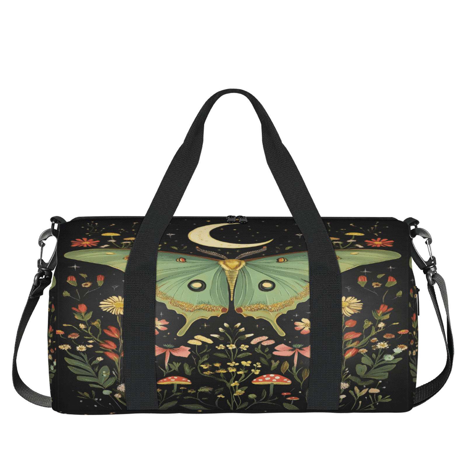 Herdesigns Butterfly Gym Bag for Women, Floral Duffle Bag for Travel Sport, Lightweight Waterproof Carry on Weekender Overnight Dance Yoga Workout Bags