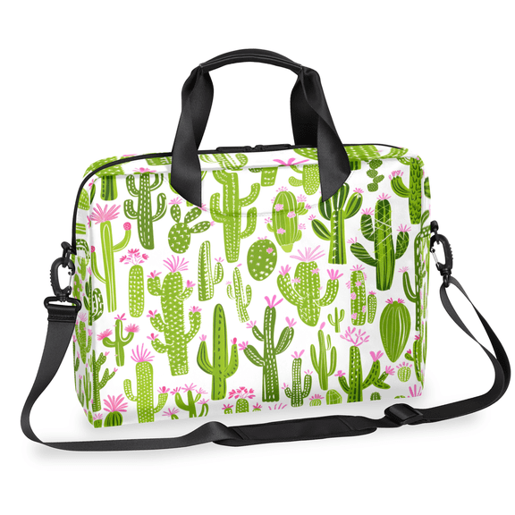 Herdesigns Cactus Laptop Bag for Women Men, Computer Case Briefcase Messenger Bags, 15-15.6 inch Laptop Sleeve Shoulder Bag