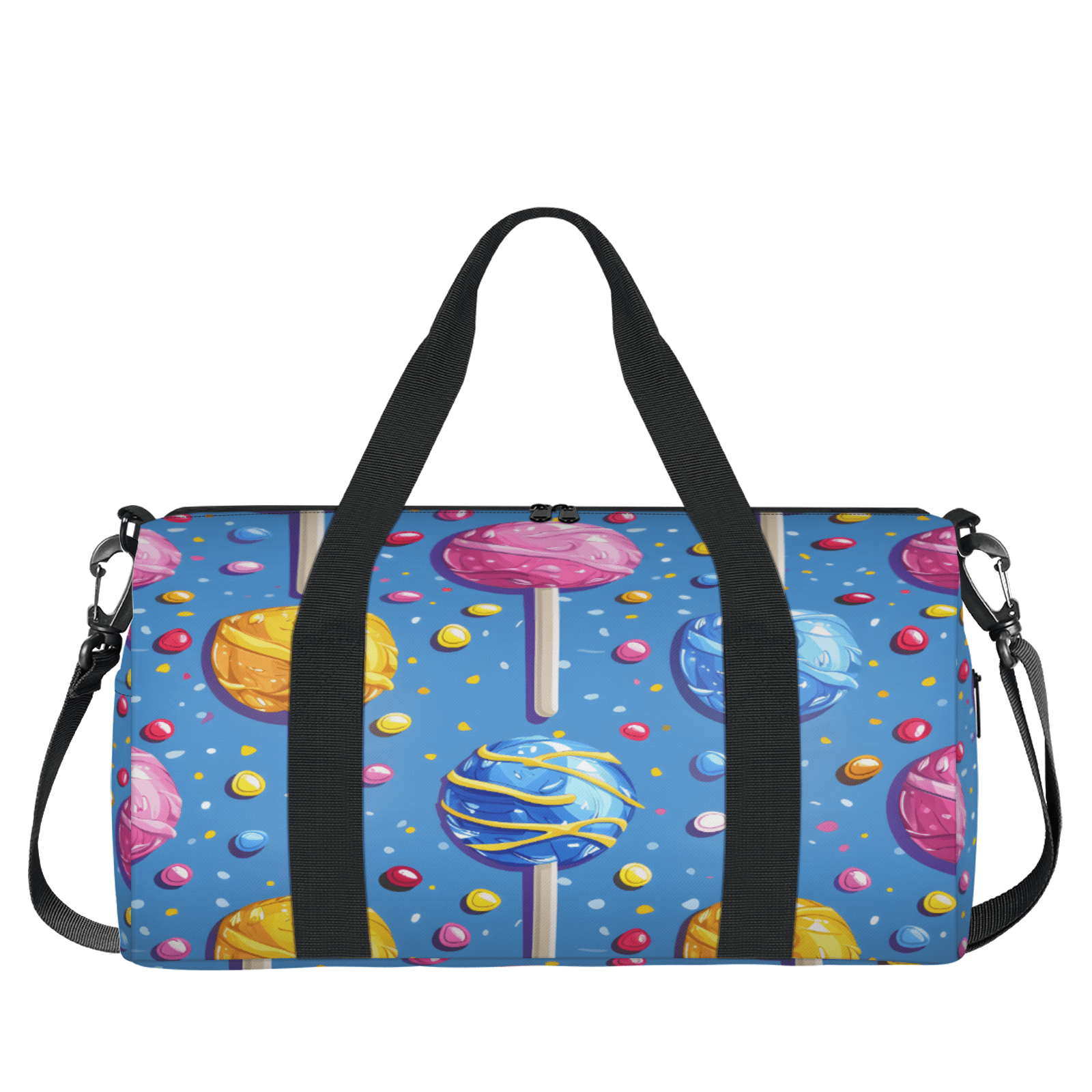 Herdesigns Candy Travel Duffle Bag Sports Yoga Weekender Overnight Carry on Workout Bags Lightweight Waterproof Gym Tote Bag for Women Colorful