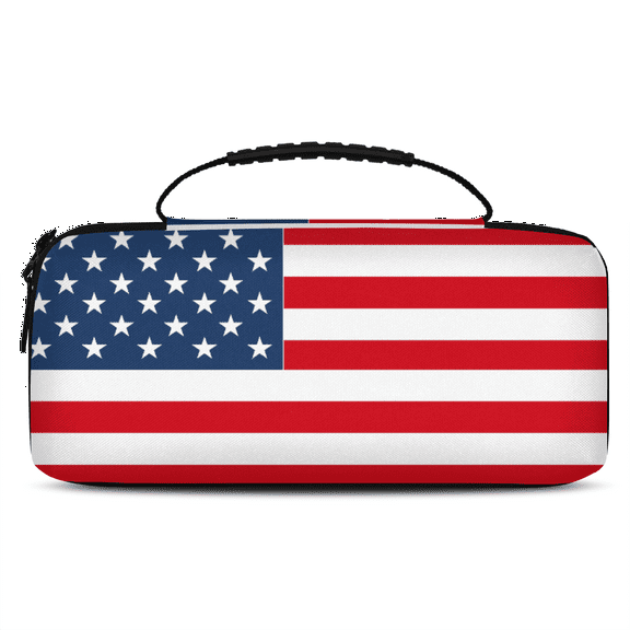 Herdesigns Carry Case Compatible for Nintendo Switch 2, Protective Travel Switch Carrying Case with 20 Game Card Slots for Switch Console & Accessories,American Flag