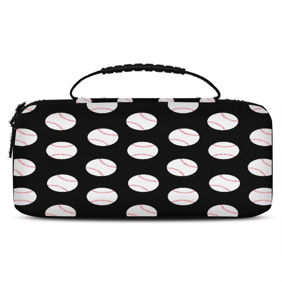 Herdesigns Carry Case Compatible for Nintendo Switch 2, Protective Travel Switch Carrying Case with 20 Game Card Slots for Switch Console & Accessories,Baseball Black