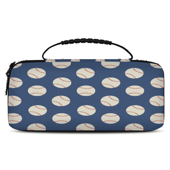 Herdesigns Carry Case Compatible for Nintendo Switch 2, Protective Travel Switch Carrying Case with 20 Game Card Slots for Switch Console & Accessories,Baseball Navy Blue