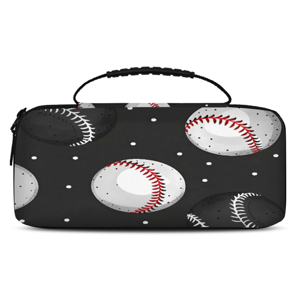 Herdesigns Carry Case Compatible for Nintendo Switch 2, Protective Travel Switch Carrying Case with 20 Game Card Slots for Switch Console & Accessories,Baseball Print