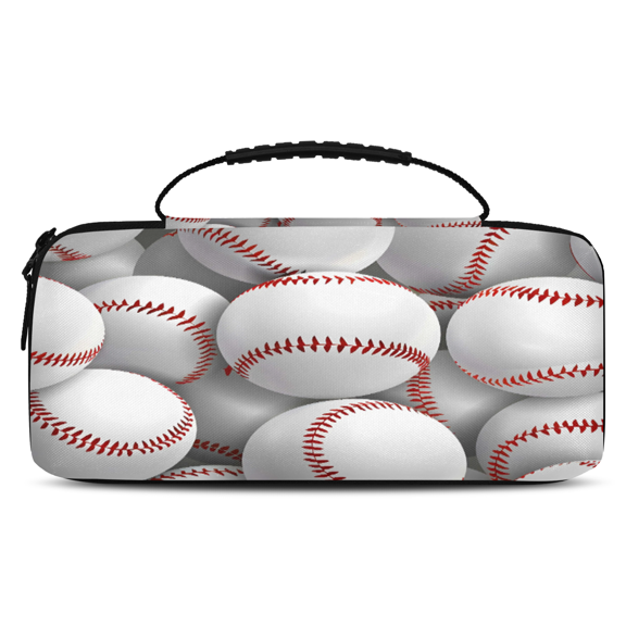 Herdesigns Carry Case Compatible for Nintendo Switch 2, Protective Travel Switch Carrying Case with 20 Game Card Slots for Switch Console & Accessories,Baseball Theme