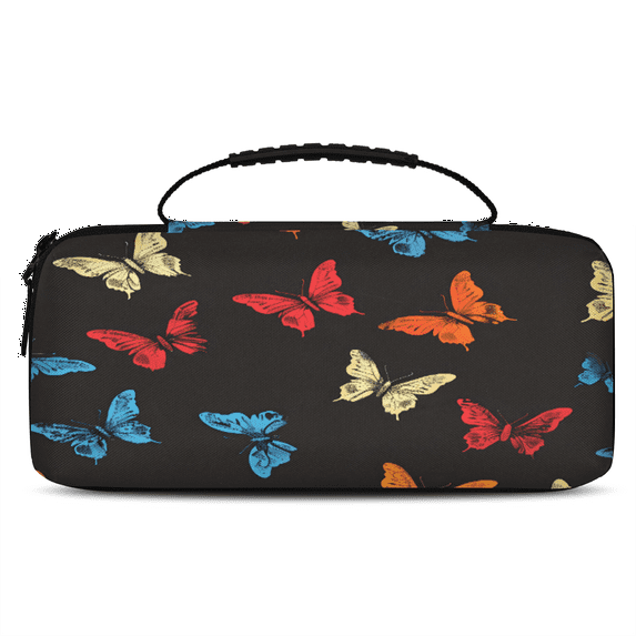 Herdesigns Carry Case Compatible for Nintendo Switch 2, Protective Travel Switch Carrying Case with 20 Game Card Slots for Switch Console & Accessories,Butterflys