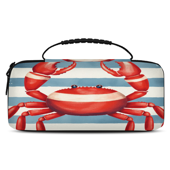 Herdesigns Carry Case Compatible for Nintendo Switch 2, Protective Travel Switch Carrying Case with 20 Game Card Slots for Switch Console & Accessories,Crab