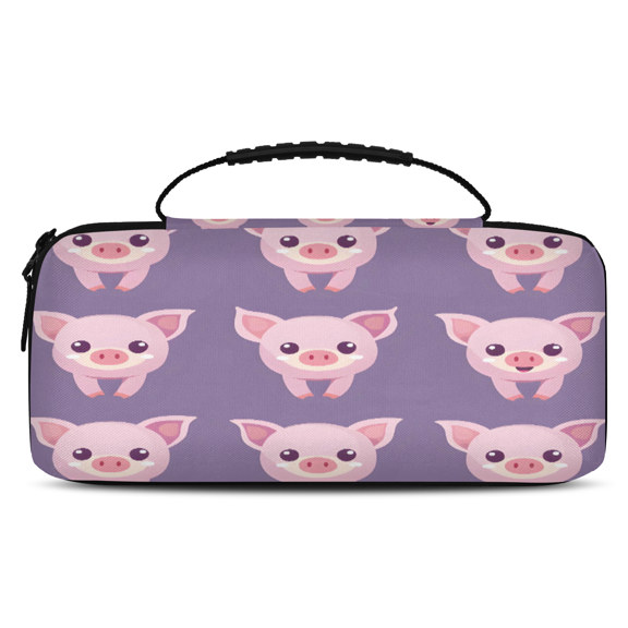 Herdesigns Carry Case Compatible for Nintendo Switch 2, Protective Travel Switch Carrying Case with 20 Game Card Slots for Switch Console & Accessories,Cute Pig