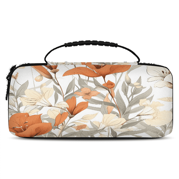 Herdesigns Carry Case Compatible for Nintendo Switch 2, Protective Travel Switch Carrying Case with 20 Game Card Slots for Switch Console & Accessories,Floral Spring