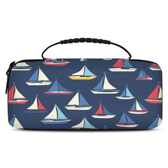 Herdesigns Carry Case Compatible for Nintendo Switch 2, Protective Travel Switch Carrying Case with 20 Game Card Slots for Switch Console & Accessories,Ocean Sailboat