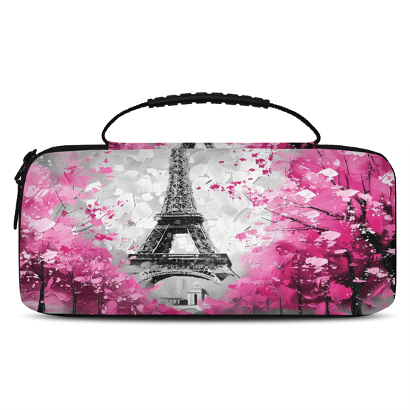 Herdesigns Carry Case Compatible for Nintendo Switch 2, Protective Travel Switch Carrying Case with 20 Game Card Slots for Switch Console & Accessories,Paris Eiffel Tower