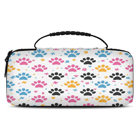 Herdesigns Carry Case Compatible for Nintendo Switch 2, Protective Travel Switch Carrying Case with 20 Game Card Slots for Switch Console & Accessories,Paw Print