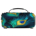 thumbnail image 1 of Herdesigns Carry Case Compatible for Nintendo Switch 2, Protective Travel Switch Carrying Case with 20 Game Card Slots for Switch Console & Accessories,Peacock Bird Feathers, 1 of 8
