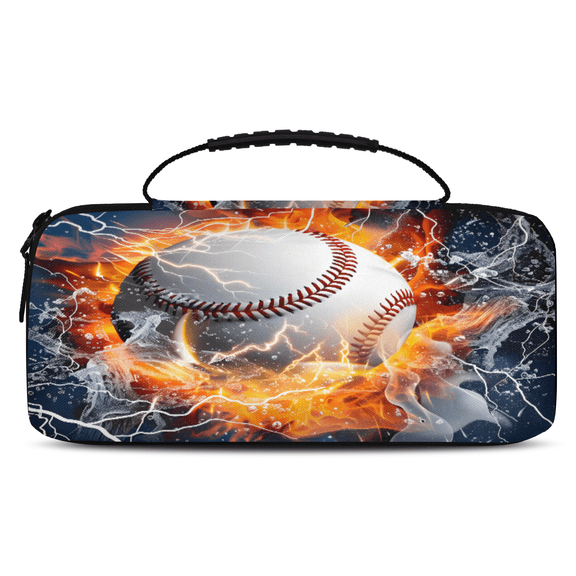 Herdesigns Carry Case Compatible for Nintendo Switch 2, Protective Travel Switch Carrying Case with 20 Game Card Slots for Switch Console & Accessories,Sports Baseball Themed