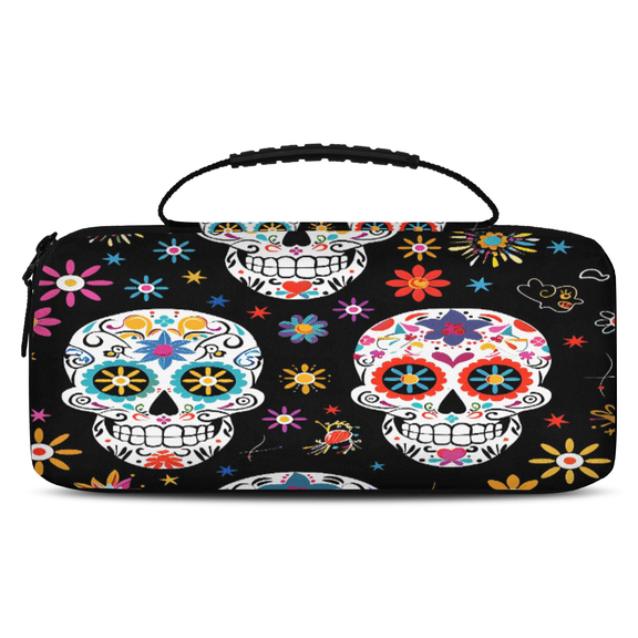 Herdesigns Carry Case Compatible for Nintendo Switch 2, Protective Travel Switch Carrying Case with 20 Game Card Slots for Switch Console & Accessories,Sugar Skull