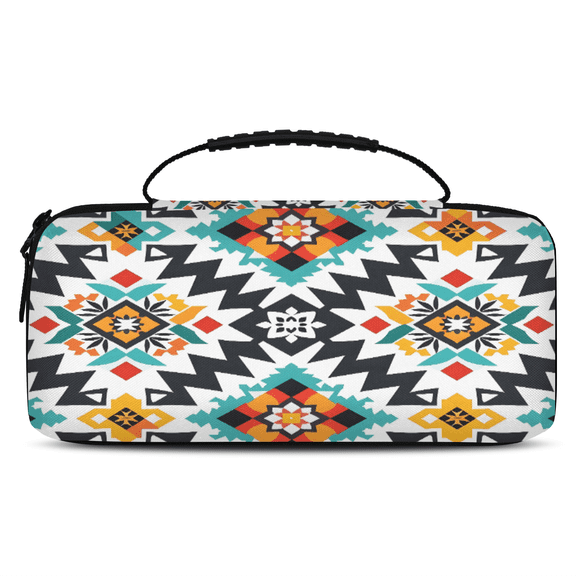 Herdesigns Carry Case Compatible for Nintendo Switch 2, Protective Travel Switch Carrying Case with 20 Game Card Slots for Switch Console & Accessories,Western Aztec