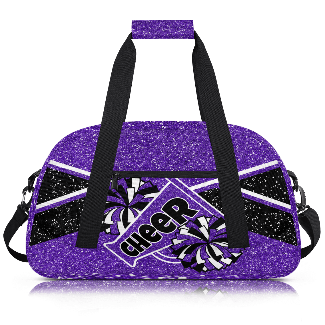Herdesigns Cheer Bag Sports Duffle Bags Cheerleader Purple Gym Bag Weekender Travel Bag Waterproof Overnight Bag Carry On Travel Tote Bag Dance Bags