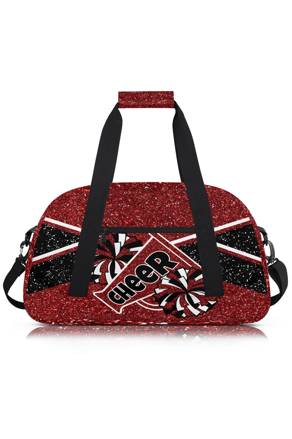 Cheer Bag Sports Duffle Bags Cheerleader Red Gym Bag Weekender Travel Bag Waterproof Overnight Bag Carry On Travel Tote Bag Dance Bags