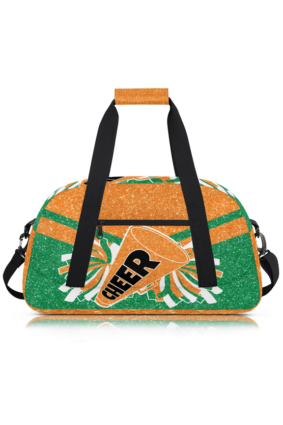 Cheer Bags Overnight Duffel Bags Cheerleading Orange Green Sport Gym Bag Travel Bag Travel Waterproof Weekender Bag Carry On Travel Tote Bag Dance Bags