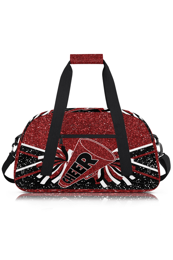 Cheer Bags Overnight Duffel Bags Cheerleading Red Black Sport Gym Bag Travel Bag Travel Waterproof Weekender Bag Carry On Travel Tote Bag Dance Bags