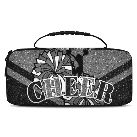 Herdesigns Cheer Black Grey Carrying Case for Nintendo Switch 2 with 20 Game Card Slots, Portable Travel Carry Case for Accessories and Console