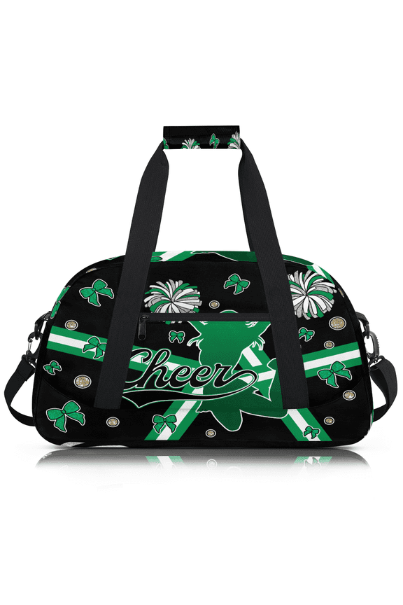Cheerleader Bags Overnight Duffel Bags Cheer Green Sport Gym Bag Travel Bag Travel Waterproof Weekender Bag Carry On Travel Tote Bag Dance Bags