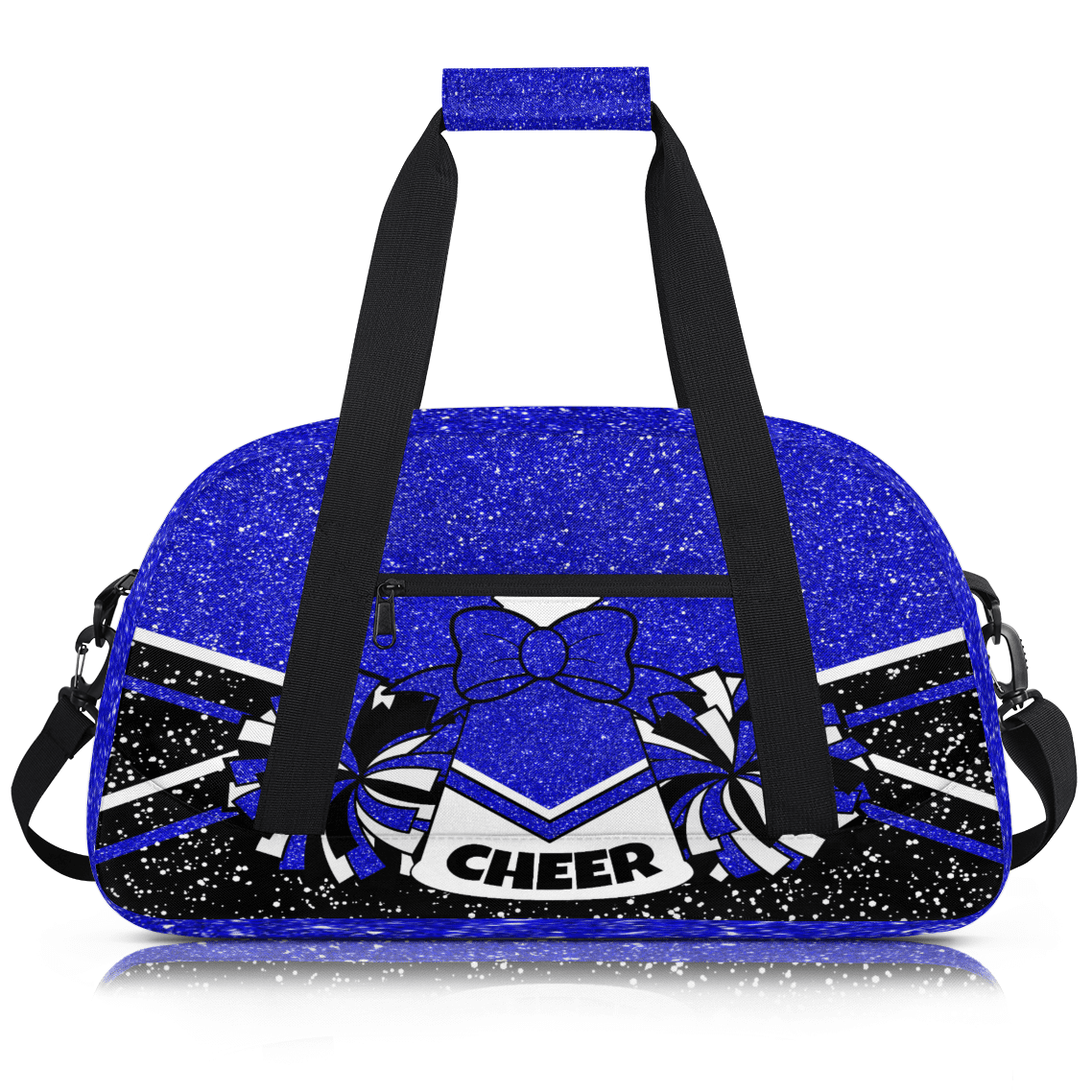 Herdesigns Cheerleading Bags Overnight Duffel Bags Cheer Blue Sport Gym Bag Travel Bag Travel Waterproof Weekender Bag Carry On Travel Tote Bag Dance Bags