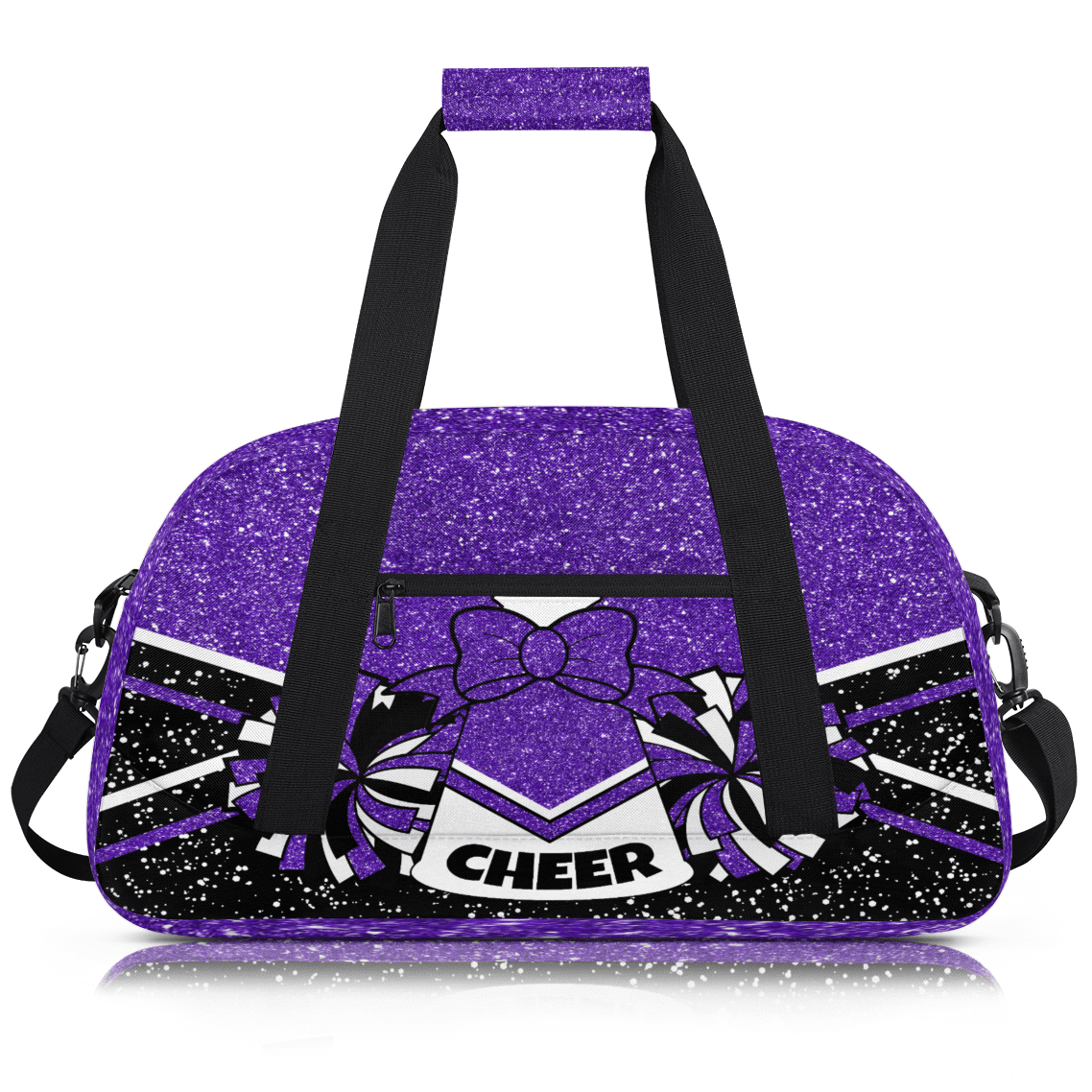 Herdesigns Cheerleading Bags Overnight Duffel Bags Cheer Purple Sport Gym Bag Travel Bag Travel Waterproof Weekender Bag Carry On Travel Tote Bag Dance Bags