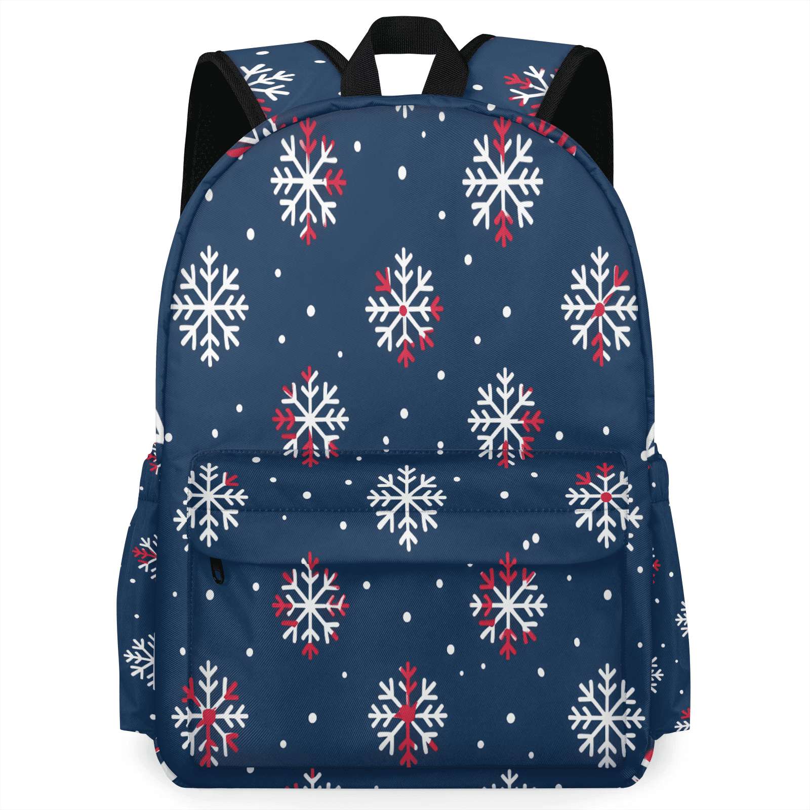 Herdesigns Christmas Snowflake Backpack for Men Women, Lightweight Laptop Backpack 16.3 Inch Winter Casual Daypack for Travel Work Commuter