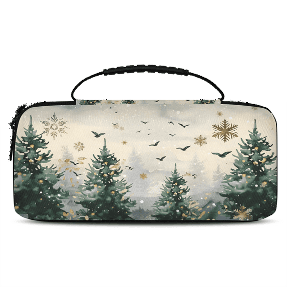Herdesigns Christmas Tree Forest Carrying Case for Nintendo Switch 2 with 20 Game Card Slots, Portable Travel Carry Case for Accessories and Console