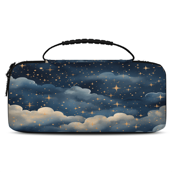 Herdesigns Cloud Galaxy Carry Case Compatible with Nintendo Switch 2, with 20 Game Card Slots, Space Nebula Stars Portable Travel Carrying Case Pouch for Accessories & Games