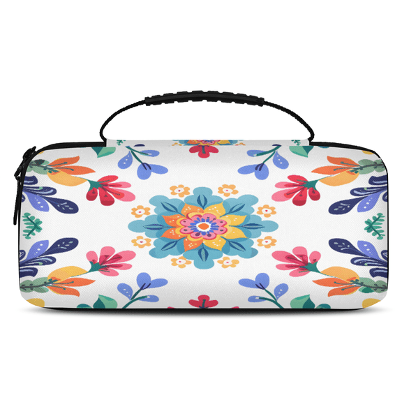 Herdesigns Colorful Floral Summer Flowers Carrying Case for Nintendo Switch 2 with 20 Game Card Slots, Portable Travel Carry Case for Accessories and Console