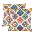 thumbnail image 1 of Herdesigns Colorful Geometric Throw Pillow Covers 22x22 Set of 2 Vintage Pillowcase Decorative Cushion Covers Home Decor for Couch Sofa Chair Bed Living Room, 1 of 7