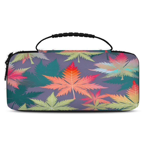 Herdesigns Colorful Leaf Carry Case Compatible with Nintendo Switch 2, with 20 Game Card Slots, Leaves Portable Travel Carrying Case Pouch for Accessories & Games
