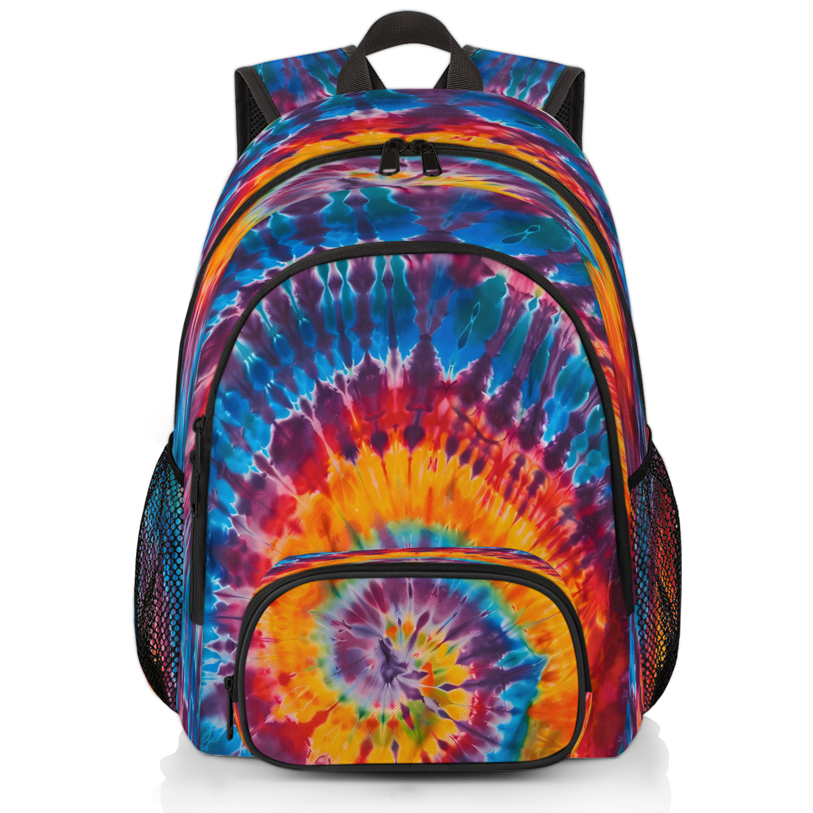 Herdesigns Colorful Tie Dye Rainbow Spiral Laptop Backpack for