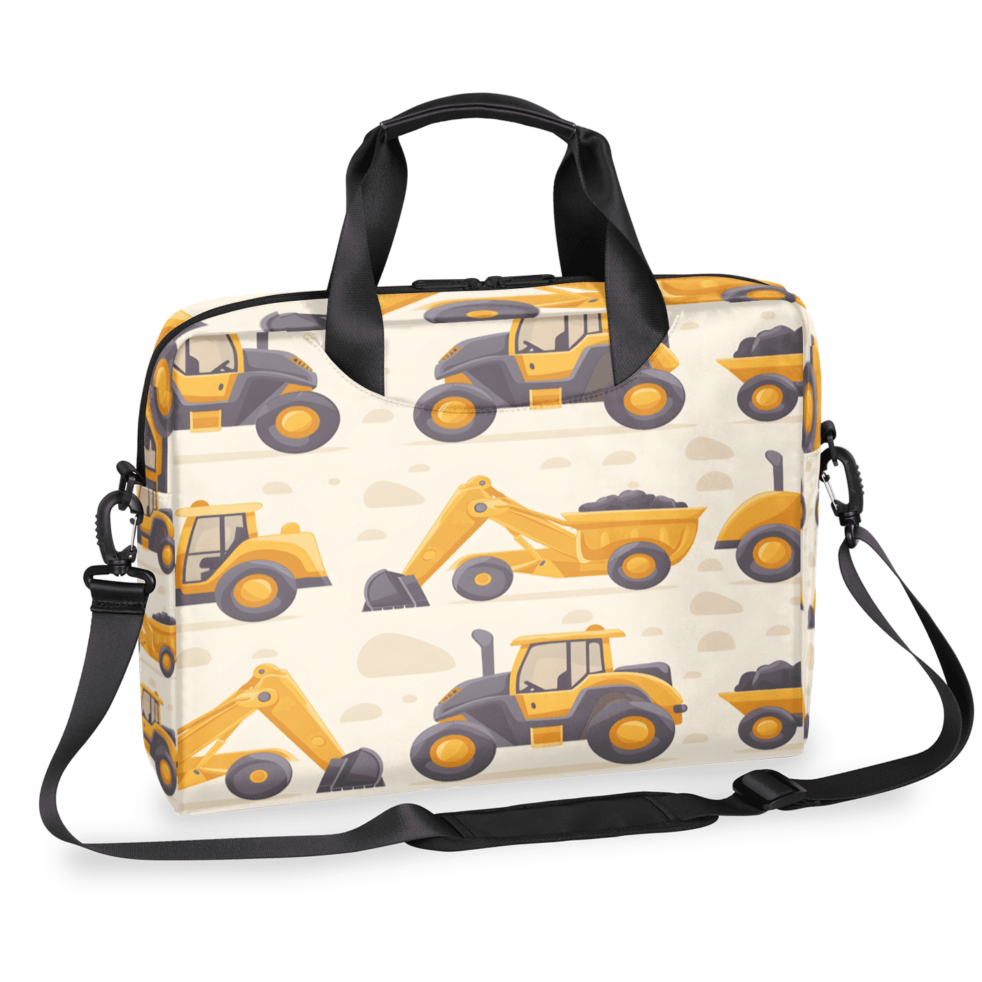Herdesigns Construction Trucks Laptop Bag for Women Men, Computer Case Briefcase Messenger Bags, 15-15.6 inch Laptop Sleeve Shoulder Bag